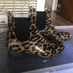 J. Crew Leopard Rain Boots